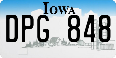 IA license plate DPG848