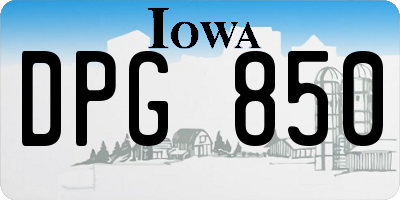 IA license plate DPG850