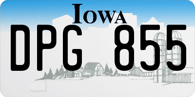 IA license plate DPG855