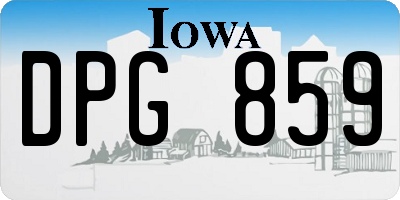 IA license plate DPG859