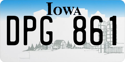 IA license plate DPG861