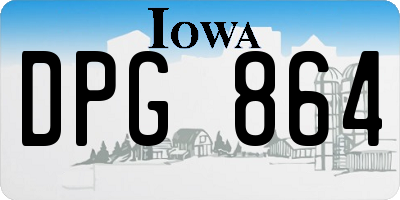 IA license plate DPG864