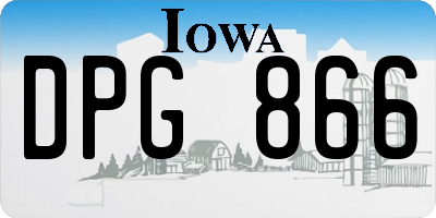 IA license plate DPG866