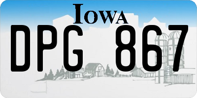 IA license plate DPG867
