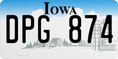 IA license plate DPG874