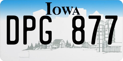 IA license plate DPG877