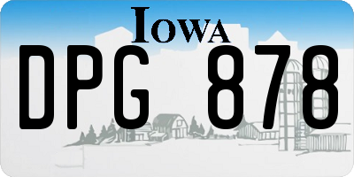IA license plate DPG878