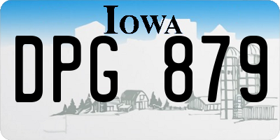IA license plate DPG879