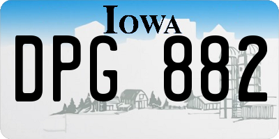 IA license plate DPG882