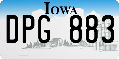 IA license plate DPG883