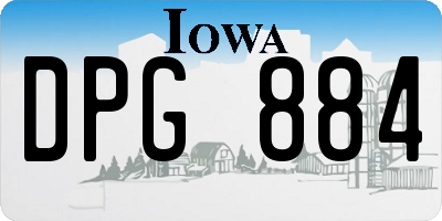 IA license plate DPG884