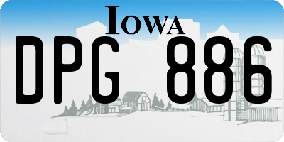 IA license plate DPG886