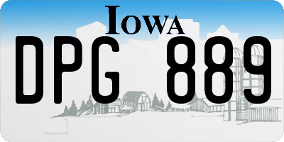 IA license plate DPG889
