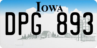 IA license plate DPG893