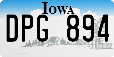 IA license plate DPG894