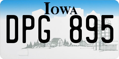 IA license plate DPG895
