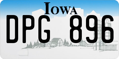 IA license plate DPG896