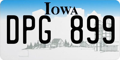 IA license plate DPG899