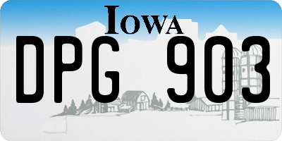 IA license plate DPG903