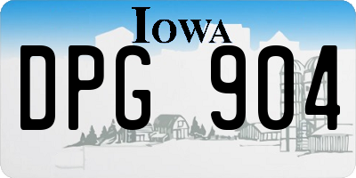 IA license plate DPG904