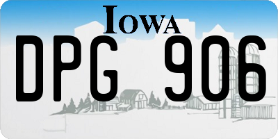 IA license plate DPG906