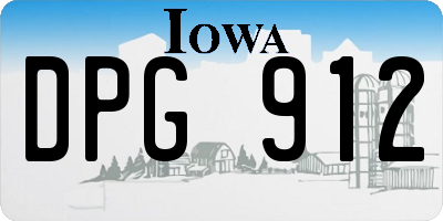 IA license plate DPG912