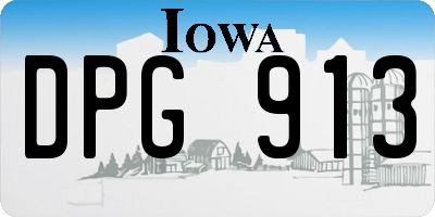 IA license plate DPG913