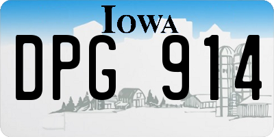 IA license plate DPG914
