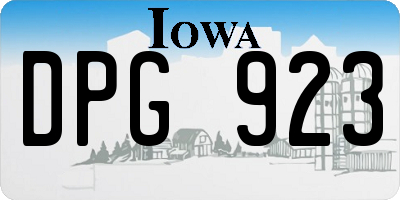 IA license plate DPG923