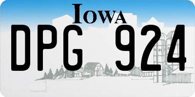 IA license plate DPG924