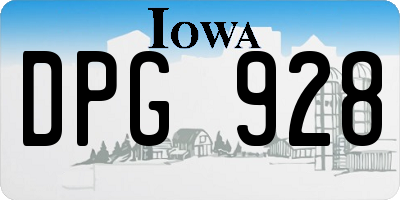 IA license plate DPG928