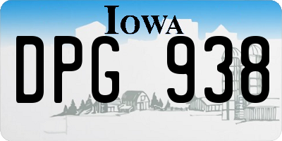 IA license plate DPG938