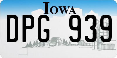 IA license plate DPG939