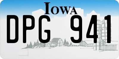 IA license plate DPG941