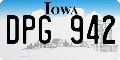 IA license plate DPG942