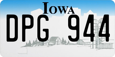 IA license plate DPG944