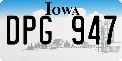 IA license plate DPG947