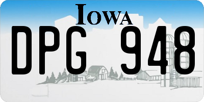 IA license plate DPG948