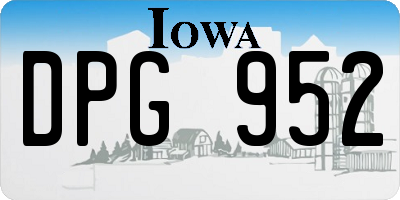 IA license plate DPG952