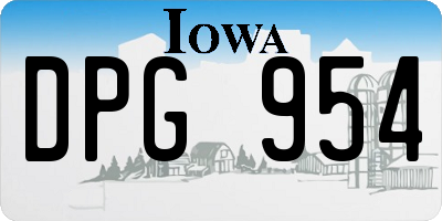 IA license plate DPG954
