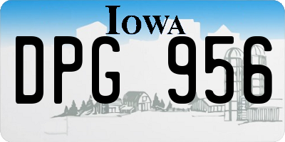 IA license plate DPG956