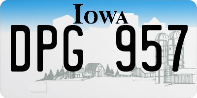 IA license plate DPG957