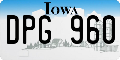 IA license plate DPG960