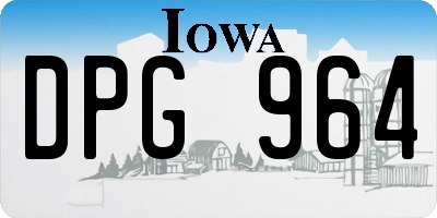 IA license plate DPG964