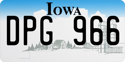 IA license plate DPG966