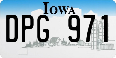 IA license plate DPG971