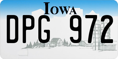 IA license plate DPG972