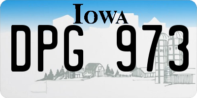 IA license plate DPG973