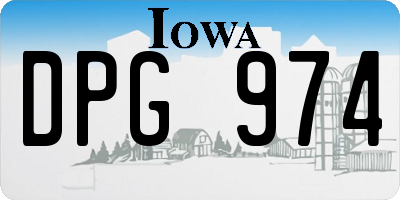 IA license plate DPG974