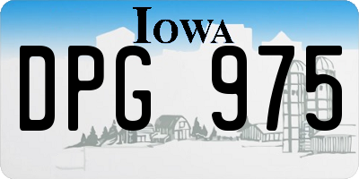 IA license plate DPG975